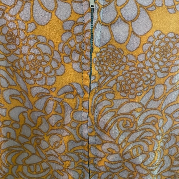 Vintage 1950s Madmen Handmade metal zip Pucci style print Shift Dress M/L - Picture 7 of 11